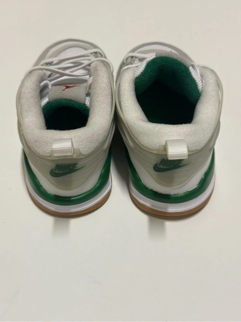 Nike Air Jordan J4 RM Toddler Sneakers White Green Gray Leather Mesh Size 8C